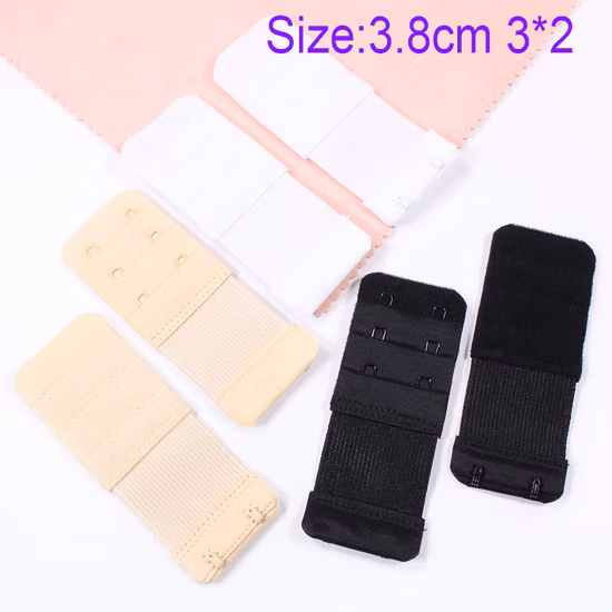 カラフルな 2X3 ブラジャーフックアンドアイテープバックブラジャーエクステンダー下着アクセサリー